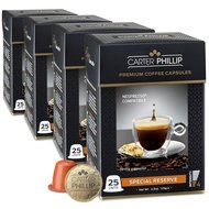 Nespresso Compatible Capsules &ndash; 25 Count &ndash; Premium Dark Roast Espresso by Carter Phillip Fine Coffee - Fits Nespresso... N33