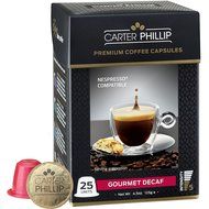 Nespresso Compatible Capsules &ndash; 25 Count &ndash; Premium Dark Roast Espresso by Carter Phillip Fine Coffee - Fits Nespresso... N38