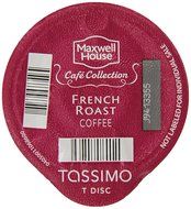 Maxwell House Cafe Collection French Roast Coffee (Dark), 16-Count T-Discs for Tassimo Coffeemakers (Pack of 2)