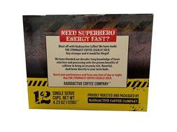 Radioactive Coffee, THE STRONGEST COFFEE LEGALLY SOLD, Single Serve Capsules for Keurig K-Cup Brewers, 12 Count N6