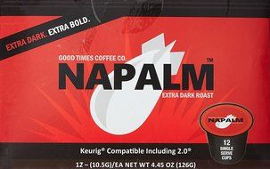 Napalm Coffee, EXTRA DARK ROAST, 100% Arabica, Keurig K-Cups, 12 Count N3
