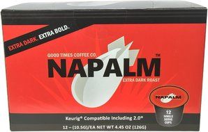 Napalm Coffee, EXTRA DARK ROAST, 100% Arabica, Keurig K-Cups, 12 Count N10