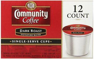 Community Coffee K-Cup Pods, Dark Roast, 12 Count (Pack of 3) N5