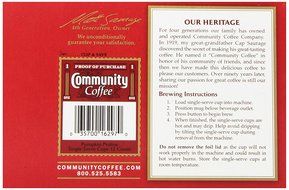 Community Coffee K-Cup Pods, Dark Roast, 12 Count (Pack of 3) N22