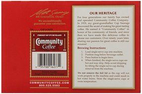 Community Coffee K-Cup Pods, Dark Roast, 12 Count (Pack of 3) N97