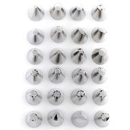 26-Piece Cake Decorating Tips Kits Stainless Steel Icing Tip Set with 2 Reusable Coupler N3