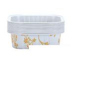 Hanna K. Signature Square Aluminum Baking Pans -Gold (1, Gold Flower)