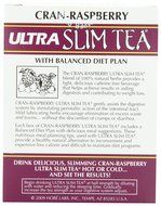 Ultra Slim Tea, Cran-Raspberry, Tea Bags, 24 Count Box N4