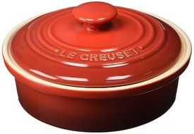 Le Creuset of America Stoneware Camembert Baker, 20-Ounce, Cerise (Cherry Red)