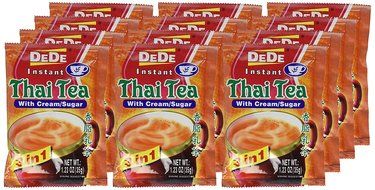 DEDE Instant Thai Tea Drink with Cream and Sugar - 12 Pockets N2