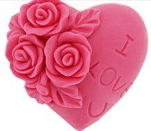 HSE Soft Silicone Love Heart Rose Shaped Fondant DIY Mold Chocolate Baking Non-stick Cake Pudding Mould Tools... N2