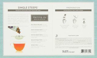 Tea Fort&eacute; WINTER COLLECTION Single Steeps Loose Leaf Tea Sampler, 15 Single Serve Pouches - Seasonal Black Tea... N6