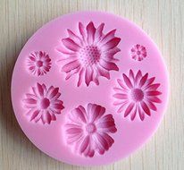 HSE 1Pcs flower shaped Chocolate Candy Jello 3D silicone Mold soap Mould Cartoon Figre/cake tools