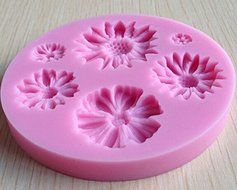 HSE 1Pcs flower shaped Chocolate Candy Jello 3D silicone Mold soap Mould Cartoon Figre/cake tools N2