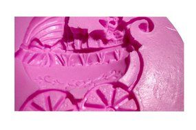 Wocuz MK572 Silicone Baby Buggy Shape Fondant Mold Candy Making Mold Cake Decoration Gum Mould N4