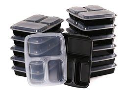 Food Storage Set Container Microwave Safe 12 Plate Lid Box Lunch Dinner Tray New