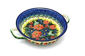 Polish Pottery Baker - Round with Handles - Small - Unikat Signature - U4610