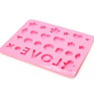 DUFUSTORE Chocolate Cake Candy Baking Silicone Bakeware Mould Love Pattern Random Color