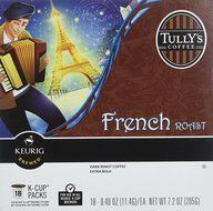 Tully's Keurig French Roast Extra Bold Coffee for K-Cup Brewing Systems, Pack of 24 N4
