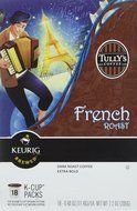 Tully's Keurig French Roast Extra Bold Coffee for K-Cup Brewing Systems, Pack of 24 N7