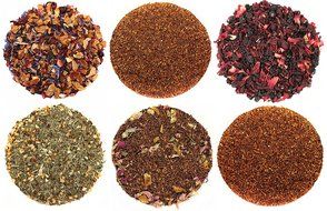 Loose Leaf Herbal Tea Sampler featuring Hibiscus Blue Eyes, Rooibos, Bourbon Vanilla, Red Hibiscus Currant, Vanilla...