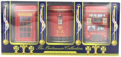 Ahmad Tea Britannia Collection, Loose Tea, Three Variety Flavors, 3 Count Box of 0.88 Ounce Tin N5