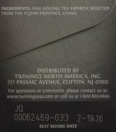 Twinings Origins China Oolong Tea, 20 Count N2
