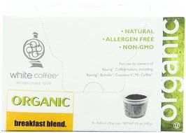 White Coffee Organic Single Serve Coffee, Breakfast Blend, 10 Count N2