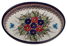 Polish Pottery Large Oval Baker, 14 x 10 x 2"