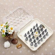 26Pcs Fondant Cake Piping Icing Nozzle Tips Set Sugarcraft Decorating