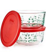 Pyrex Storage Round Dish With Red Plastic Cover (Pack of 2) N3