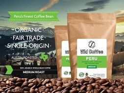 Wild Coffee, Whole Bean Organic Coffee, Fair Trade, Single-Origin, 100% Arabica, Austin Fresh Roasted (Peru Light... N3