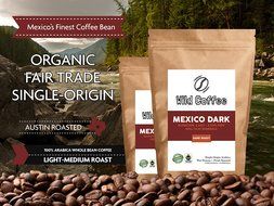 Wild Coffee, Whole Bean Organic Coffee, Fair Trade, Single-Origin, 100% Arabica, Austin Fresh Roasted (Peru Light... N14