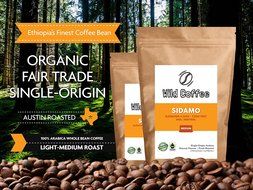Wild Coffee, Whole Bean Organic Coffee, Fair Trade, Single-Origin, 100% Arabica, Austin Fresh Roasted (Peru Light... N30
