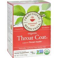 Traditional Medicinals Organic Throat Coat Herbal Wrapped Tea Bags - 16 ct