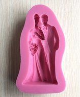 The Bride And The Bridegroom Shape Wedding Cake Top 3D Silicone Fondant Cake Lace Mold For Cake N2