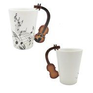 Moyishi Best Gift Love Music Violin Notes Holds Tea Coffee Milk Ceramic Mug in Gift box