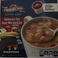 Progresso K Cups Keurig Southwest Creamy White Bean &amp; Corn Soup Mix 6.75 oz