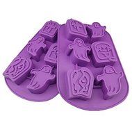 BST Cake Pan 6 Hole Easter Theme Shape Cake Ice Jelly Chocolate Molds,Silicone 27.5*17*2.6 CM(10.9*6.7*1.0INCH)