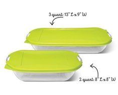 Supreme Quality 4-Piece Crofton Glass Bake Set with Lids