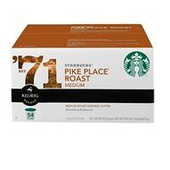 STARBUCKS PIKE PLACE ROAST COFFEE K CUP 54 COUNT