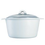 Luminarc Robin Shea Casserole with Lid (Set of 1), 5 L/5.2 quart, White