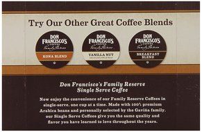 Don Francisco's Coffee Family Reserve Single Serve Coffee, Vanilla Nut, 12 Count (Packaging May Vary) N22