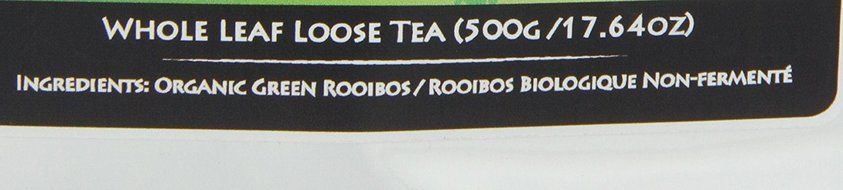 Tega Green Rooibos Organic Caffeine Free, Loose Tea, 17.6-Ounce (500 g) N3