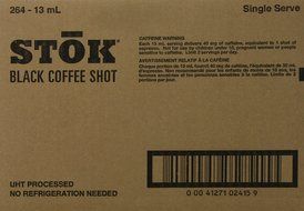 SToK Caffeinated Black Coffee Shots, 264-Count Single-Serve Packages