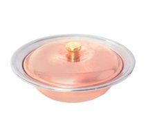 Town 25264 12 oz Casserole/Soup Dish, With Cover Round, Copper Exterior, Stainless Interior \