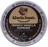 Gloria Jean's Coffees, French Vanilla Supreme, K-Cup Portion Pack for Keurig K-Cup Brewers, 24-Count (Pack of 2)
