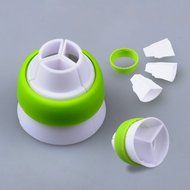 2pcs ColorSwirl Tri-color Coupler Icing Piping Bag Converter Baking Cake Cupcake Cookie Cream 3-color Decorating... N2