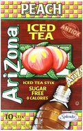 AriZona Peach Iced Tea Iced Tea Stix Sugar Free, 0.8-Ounce Boxes (Pack of 6)