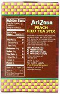 AriZona Peach Iced Tea Iced Tea Stix Sugar Free, 0.8-Ounce Boxes (Pack of 6) N2